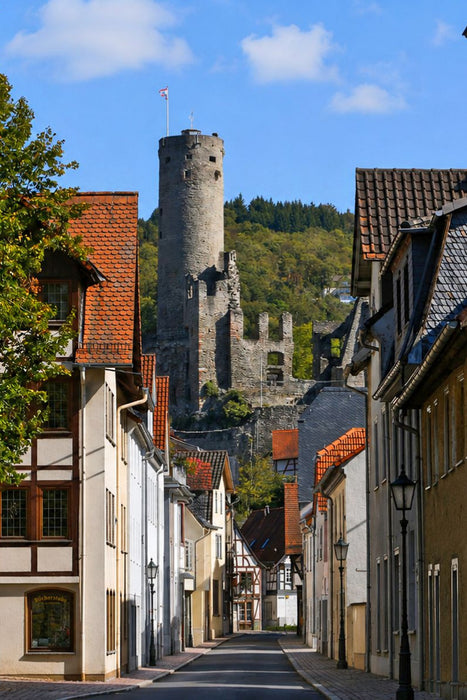 Premium Textil-Leinwand Burgstraße