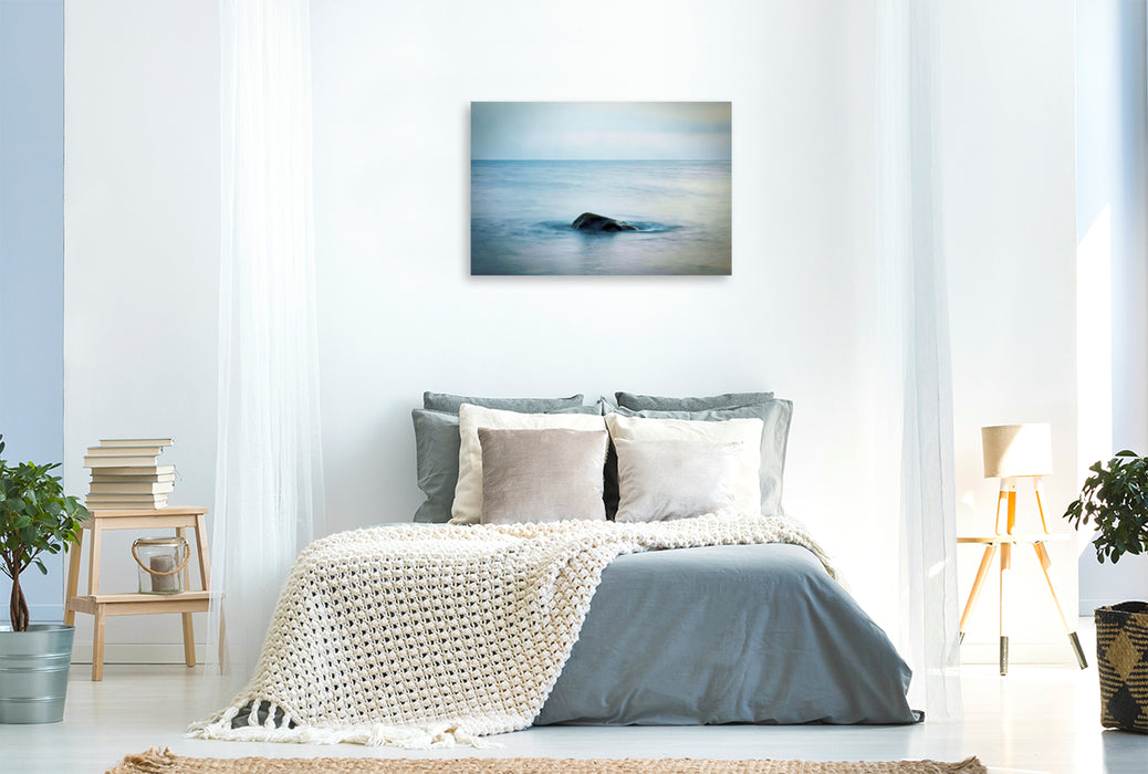 Premium Textil-Leinwand Ein Motiv aus dem Kalender Minimal-Art - am Strand