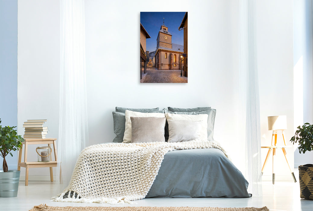 Premium Textil-Leinwand Evangelische Talkirche