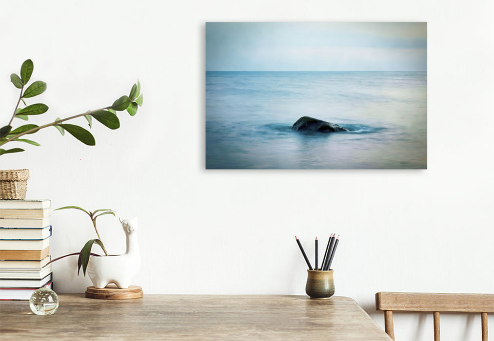 Premium Textil-Leinwand Ein Motiv aus dem Kalender Minimal-Art - am Strand