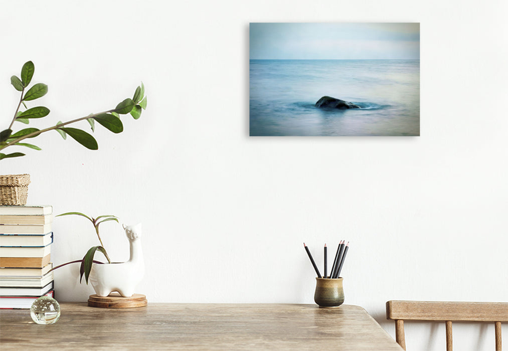 Premium Textil-Leinwand Ein Motiv aus dem Kalender Minimal-Art - am Strand