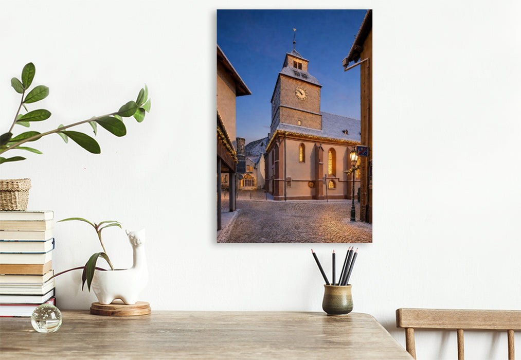Premium Textil-Leinwand Evangelische Talkirche