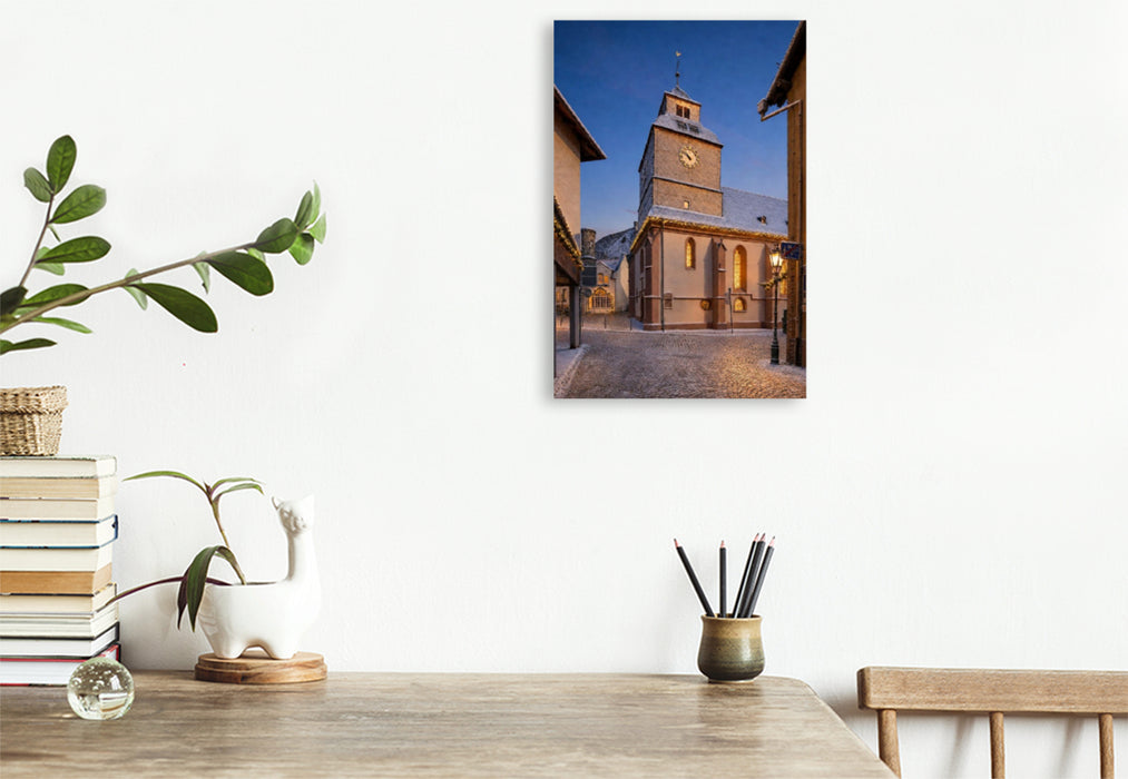 Premium Textil-Leinwand Evangelische Talkirche