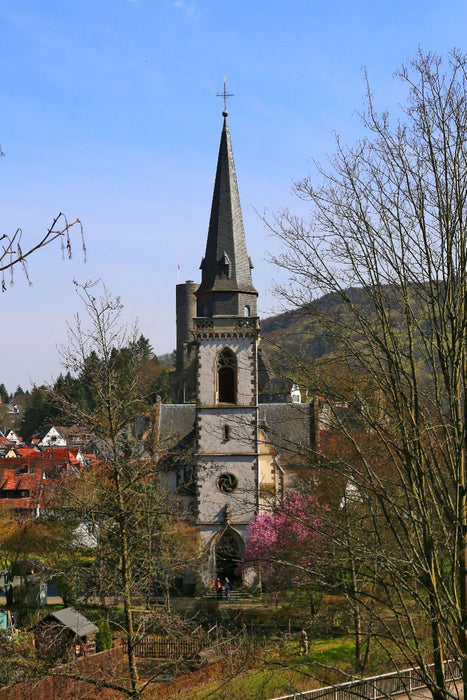 Premium Textil-Leinwand Kirche St. Laurentius