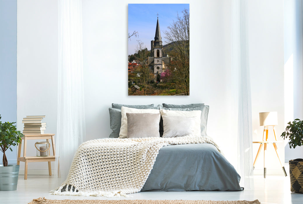Premium Textil-Leinwand Kirche St. Laurentius