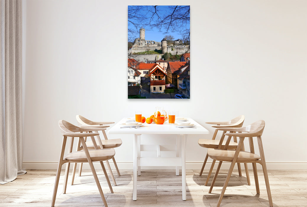 Premium Textil-Leinwand Burg Eppstein