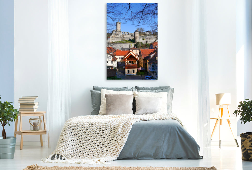 Premium Textil-Leinwand Burg Eppstein