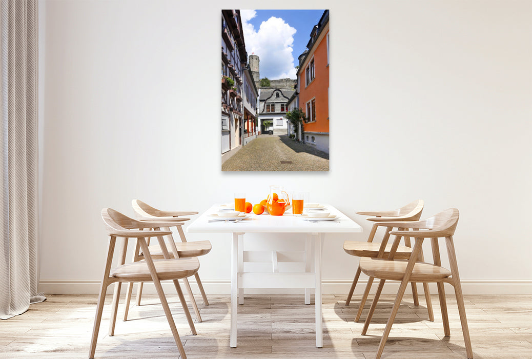 Premium Textil-Leinwand Hintergasse