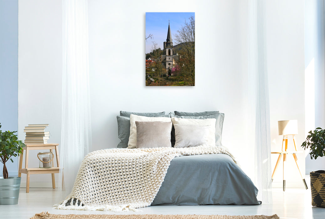 Premium Textil-Leinwand Kirche St. Laurentius