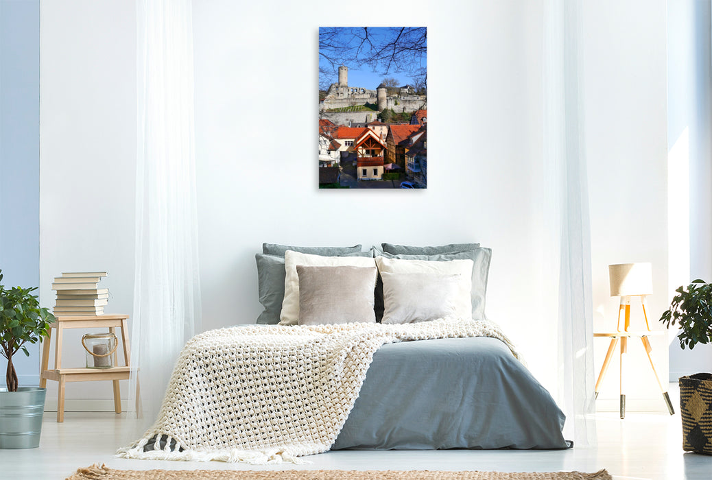 Premium Textil-Leinwand Burg Eppstein