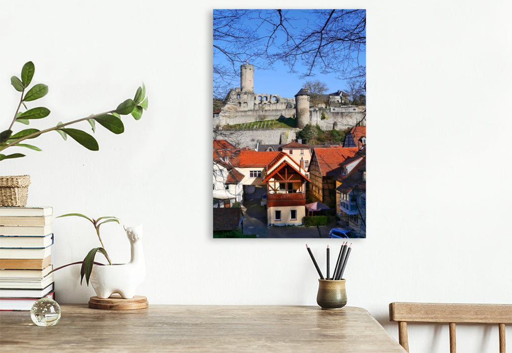 Premium Textil-Leinwand Burg Eppstein
