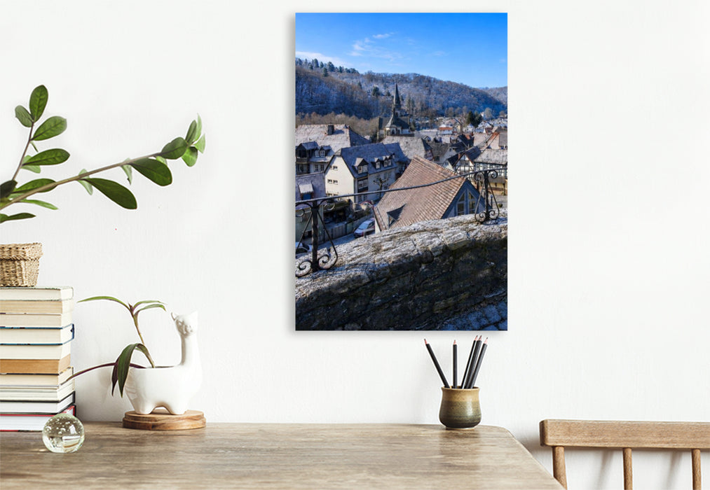 Premium Textil-Leinwand Blick auf Eppstein