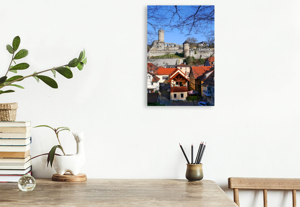 Premium Textil-Leinwand Burg Eppstein