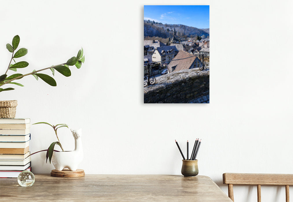 Premium Textil-Leinwand Blick auf Eppstein