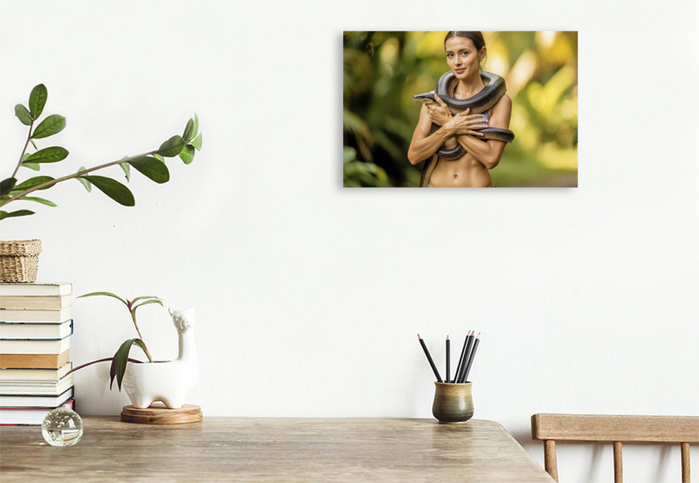 Premium Textil-Leinwand Mut in Bewegung.