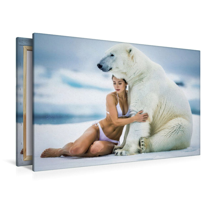 Premium Textil-Leinwand Eine Silhouette, die selbst Raubtiere respektieren.
