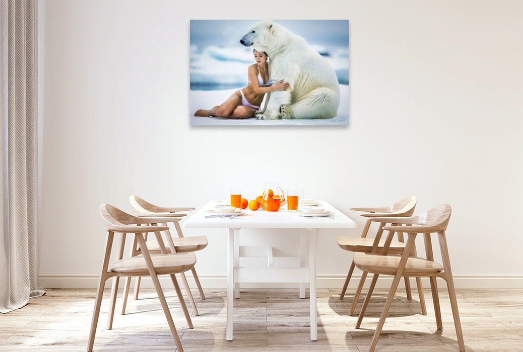 Premium Textil-Leinwand Eine Silhouette, die selbst Raubtiere respektieren.