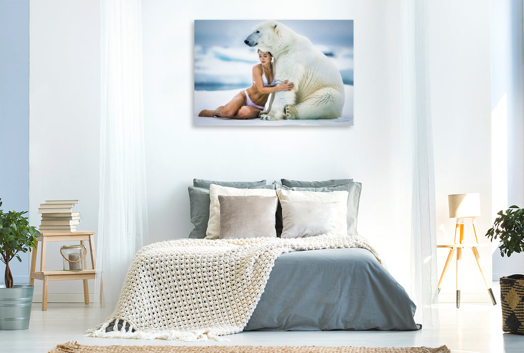 Premium Textil-Leinwand Eine Silhouette, die selbst Raubtiere respektieren.