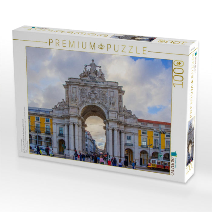 Der Arco da Rua Augusta an der Praça do Comércio - CALVENDO Foto-Puzzle'