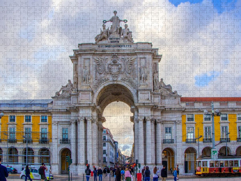Der Arco da Rua Augusta an der Praça do Comércio - CALVENDO Foto-Puzzle'
