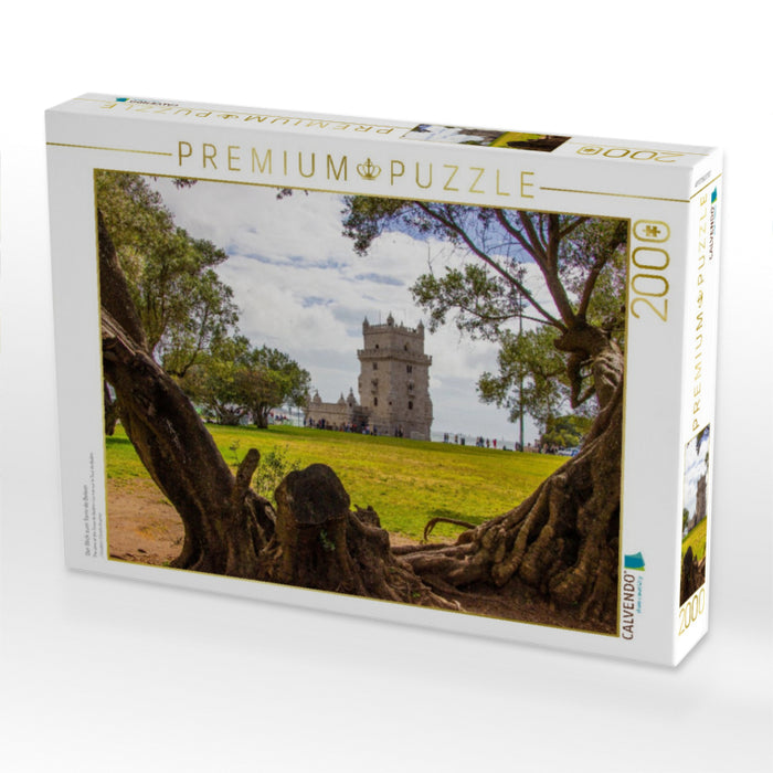Der Blick zum Torre de Belem - CALVENDO Foto-Puzzle'