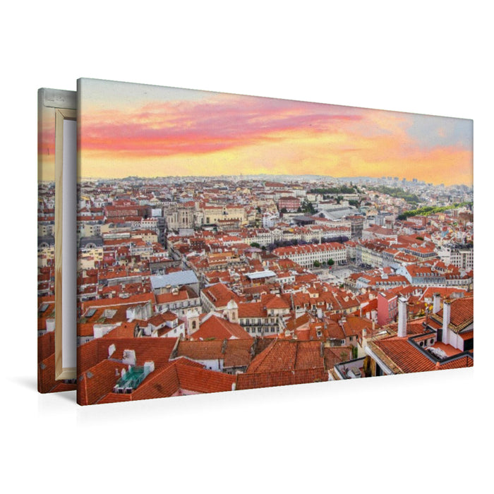 Premium Textil-Leinwand Die Stadt Lissabon