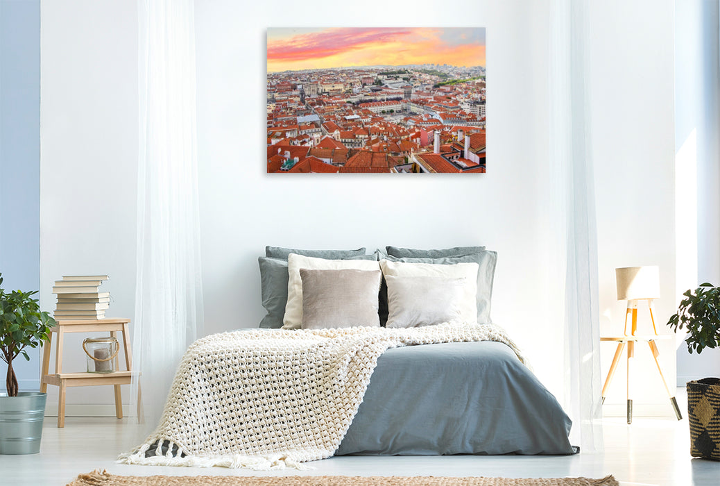 Premium Textil-Leinwand Die Stadt Lissabon