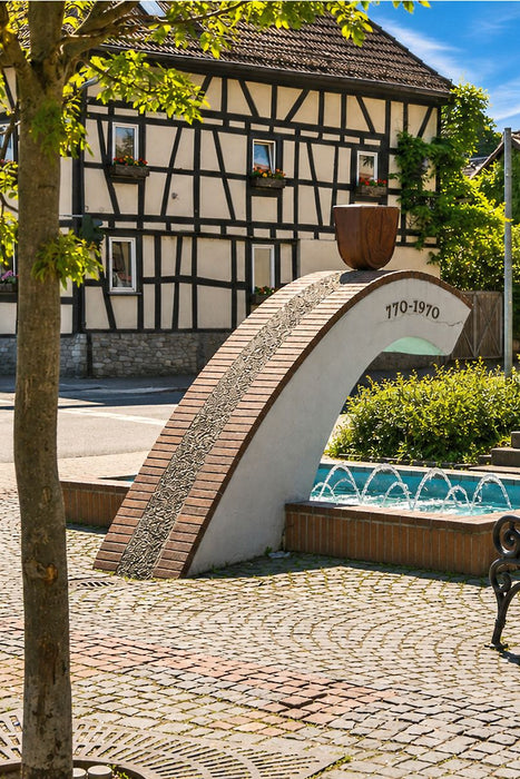 Premium Textil-Leinwand Hauptstraße 1200 Jahre Eschborn