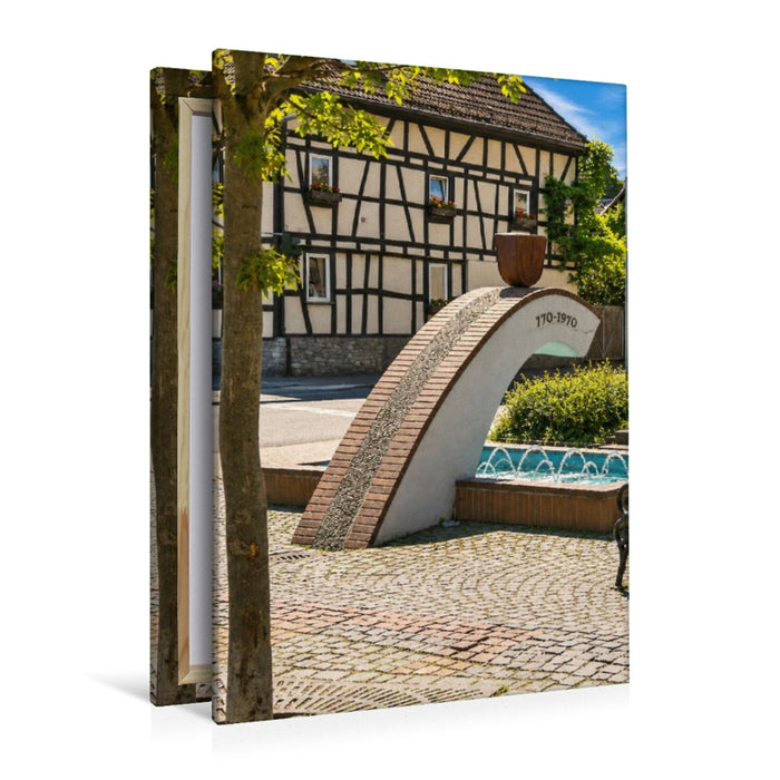 Premium Textil-Leinwand Hauptstraße 1200 Jahre Eschborn