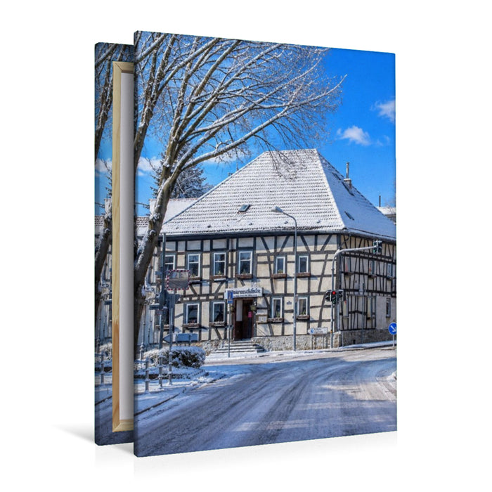 Premium Textil-Leinwand Hauptstraße Bauernschenke
