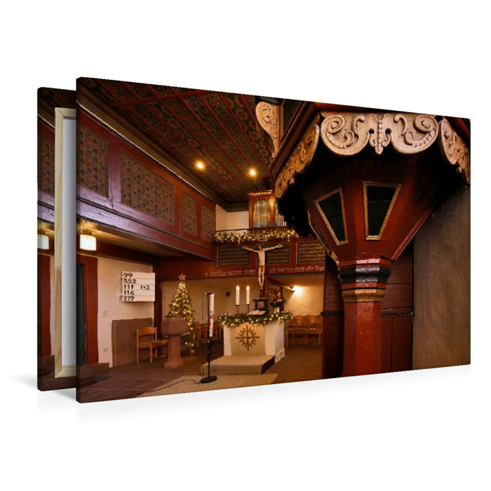 Premium Textil-Leinwand Evangelische Kirche