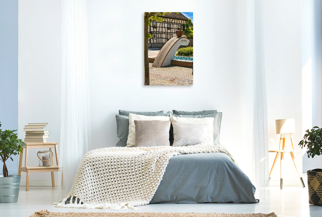 Premium Textil-Leinwand Hauptstraße 1200 Jahre Eschborn