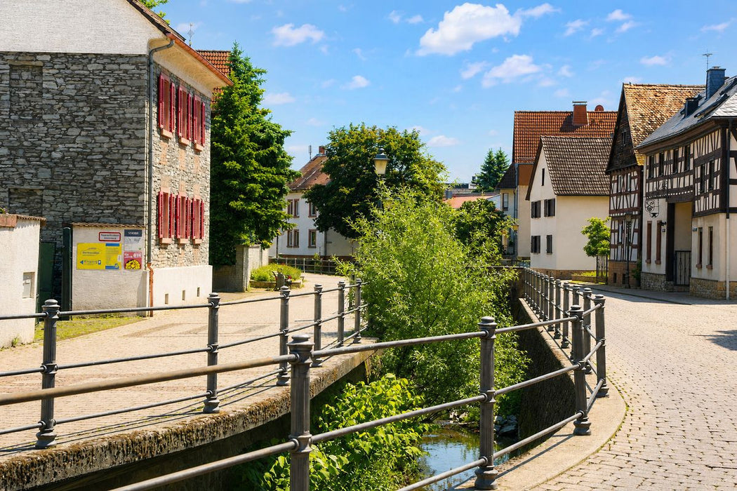 Premium Textil-Leinwand Oberortstraße