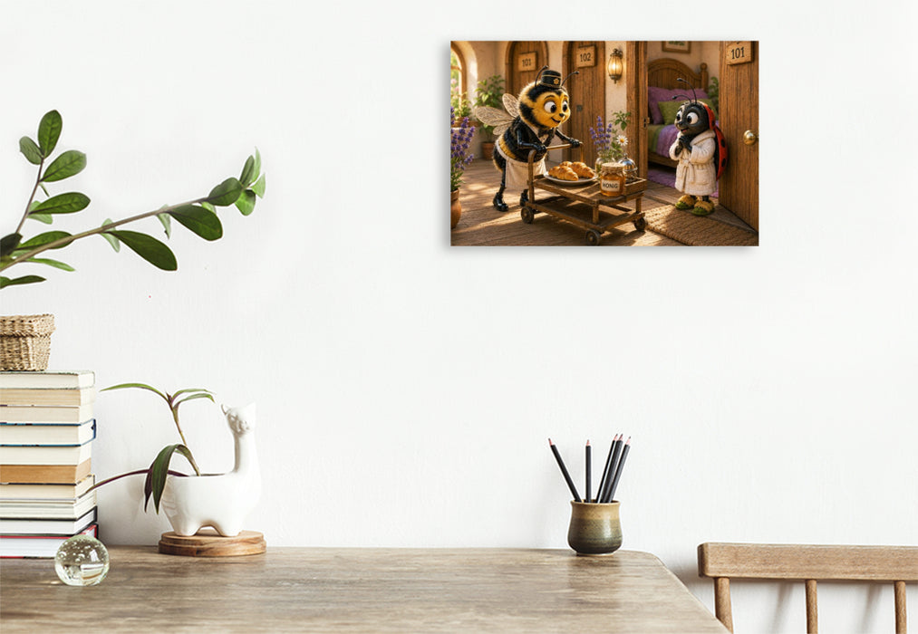 Premium Textil-Leinwand Zimmerservice