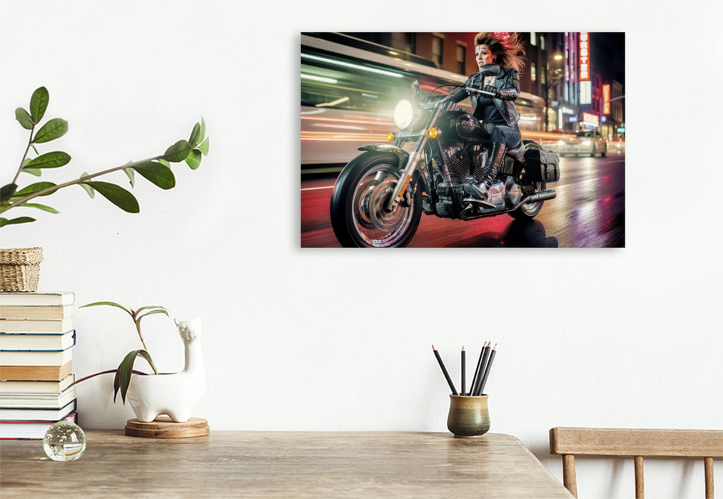 Premium Textil-Leinwand Ein Motiv aus dem Kalender Rocker - Glück