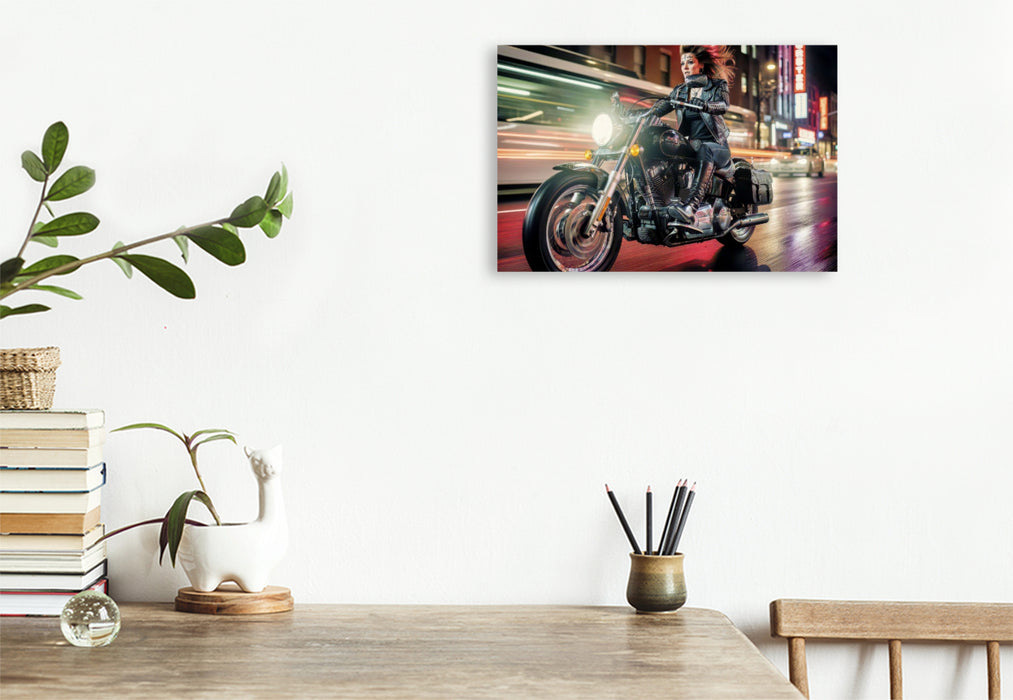 Premium Textil-Leinwand Ein Motiv aus dem Kalender Rocker - Glück
