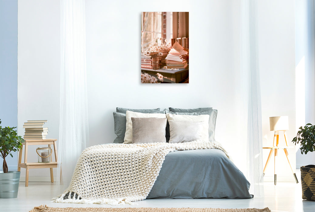 Premium Textil-Leinwand Sanfte Stunden im eigenen Zuhause