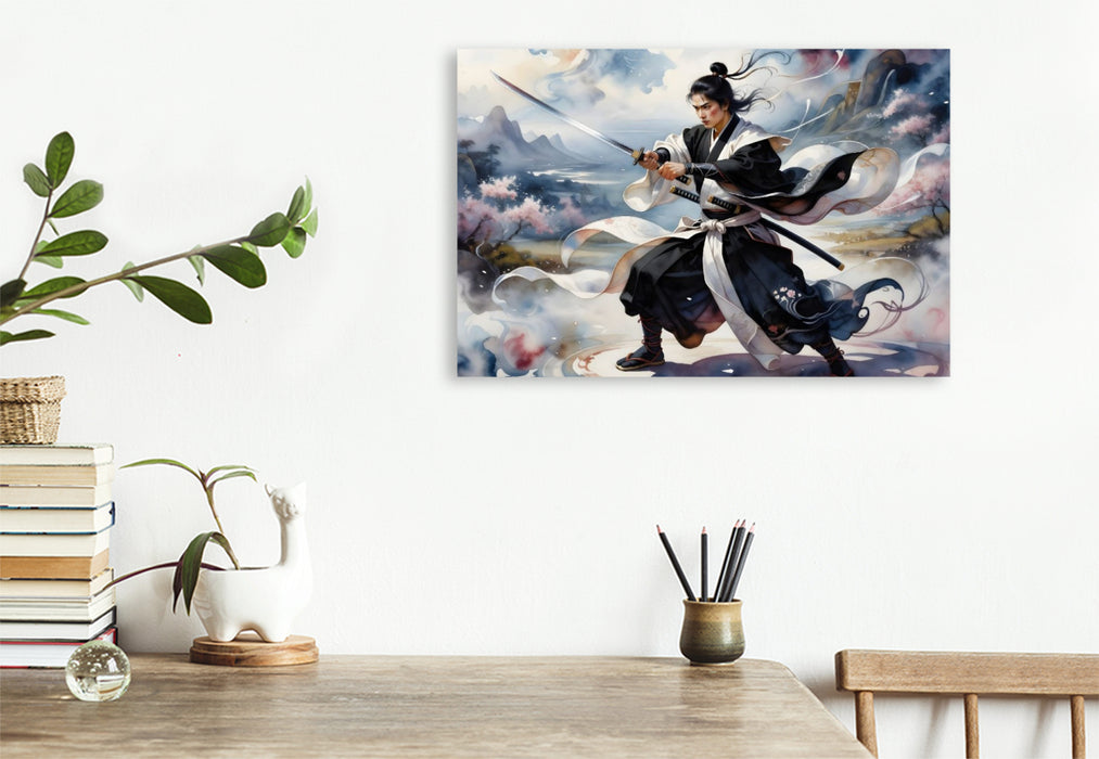 Premium Textil-Leinwand Ein Motiv aus dem Kalender Im Schatten des Katana