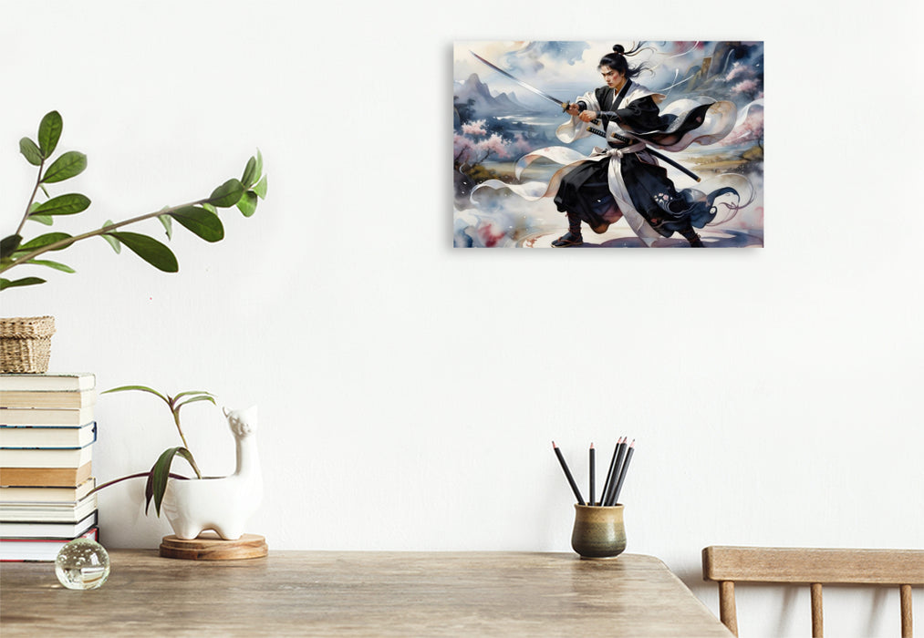 Premium Textil-Leinwand Ein Motiv aus dem Kalender Im Schatten des Katana