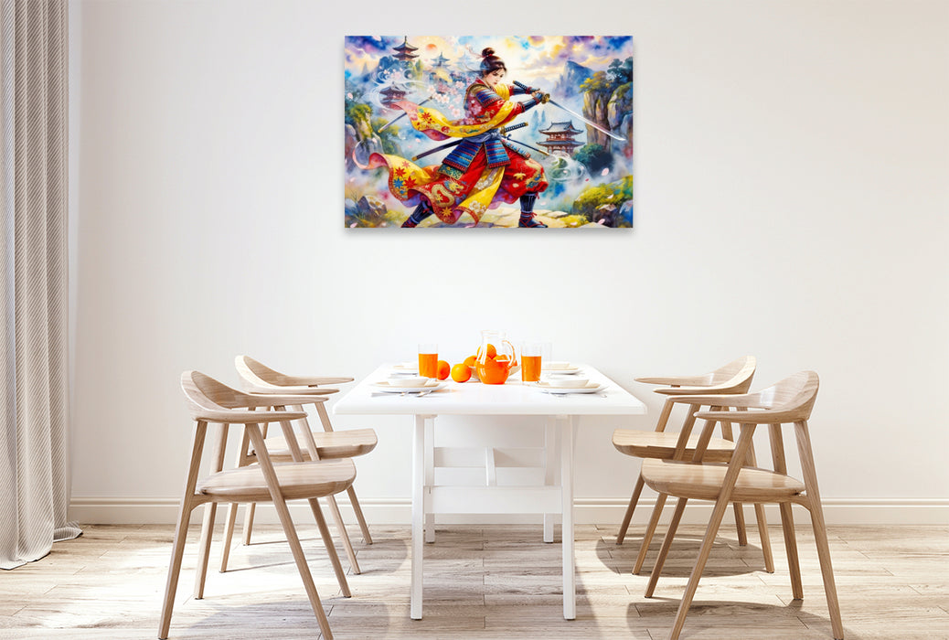 Premium Textil-Leinwand Ein Motiv aus dem Kalender Im Schatten des Katana