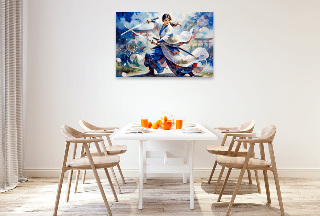 Premium Textil-Leinwand Fels in der Brandung