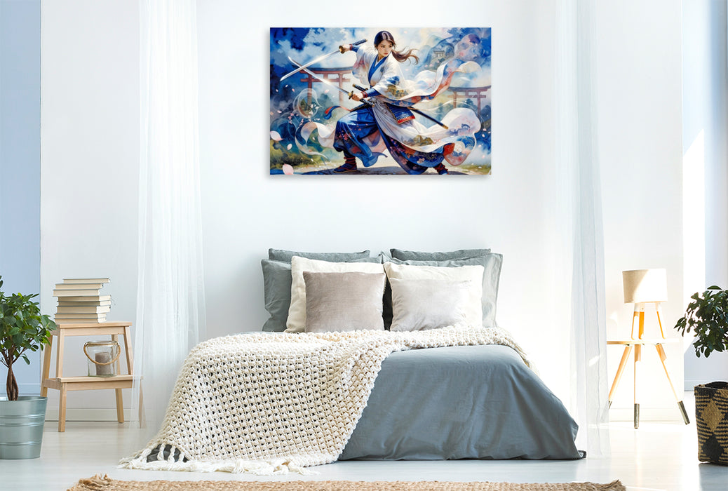 Premium Textil-Leinwand Fels in der Brandung