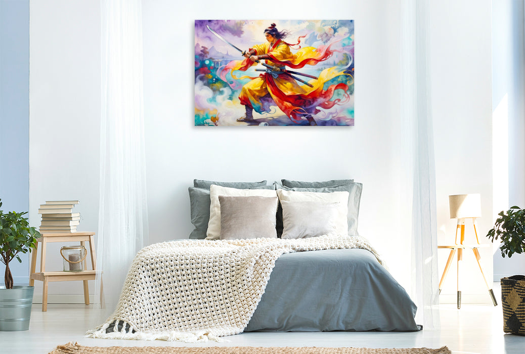 Premium Textil-Leinwand Der Blick des Kriegers