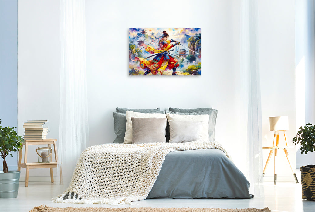 Premium Textil-Leinwand Ein Motiv aus dem Kalender Im Schatten des Katana