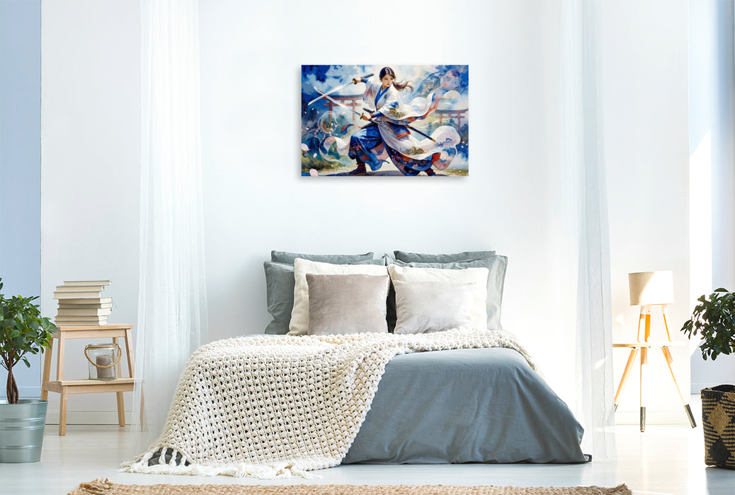 Premium Textil-Leinwand Fels in der Brandung