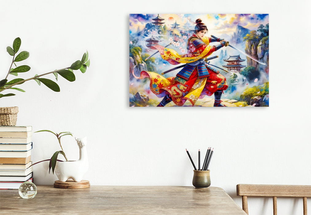 Premium Textil-Leinwand Ein Motiv aus dem Kalender Im Schatten des Katana