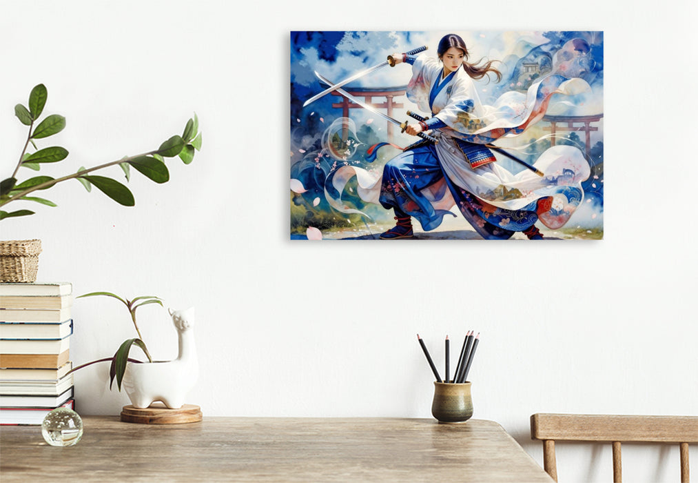 Premium Textil-Leinwand Fels in der Brandung