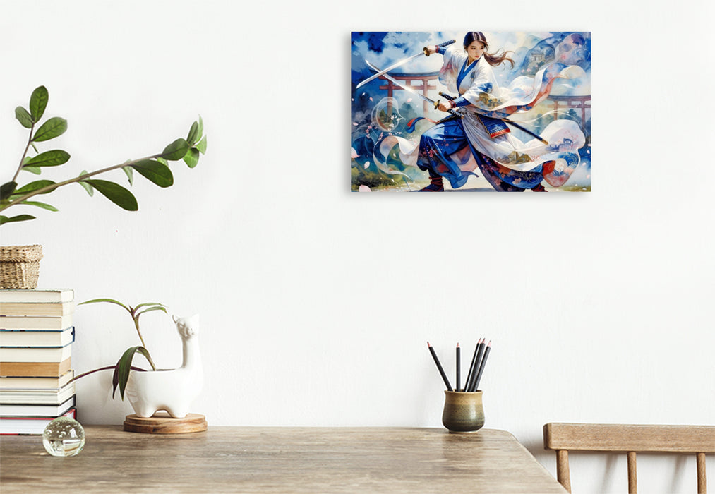 Premium Textil-Leinwand Fels in der Brandung