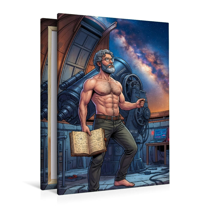 Premium Textil-Leinwand Der Astronom