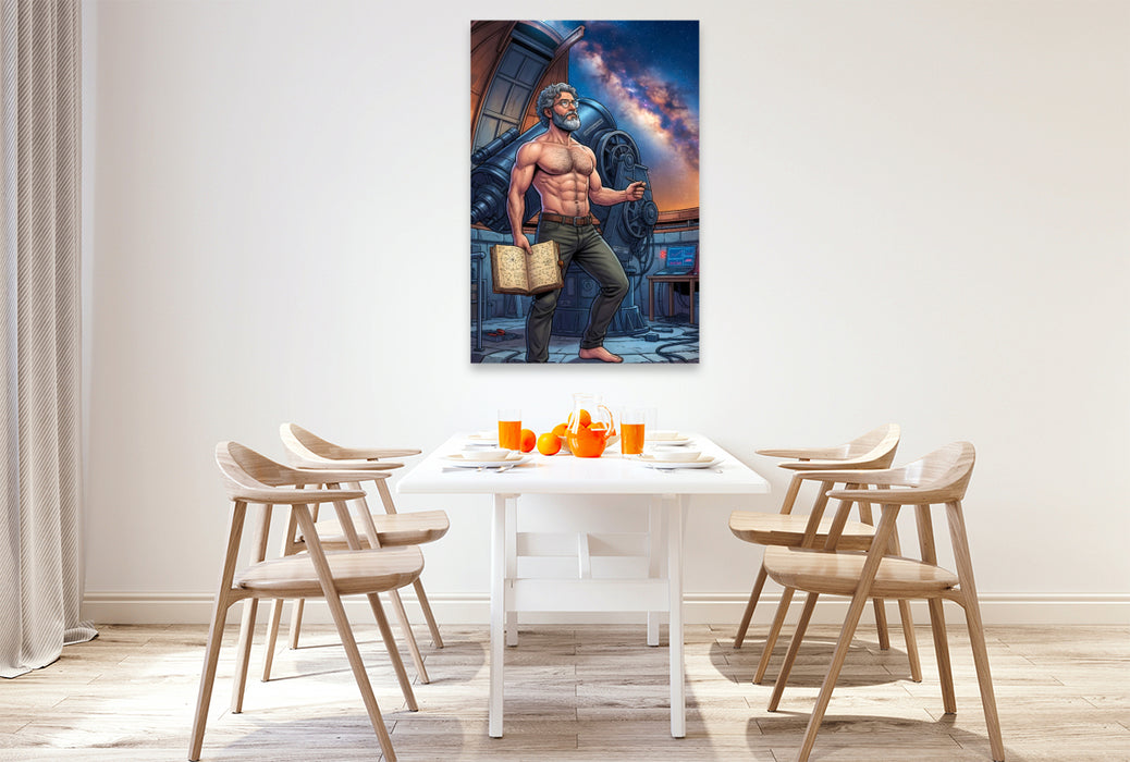 Premium Textil-Leinwand Der Astronom